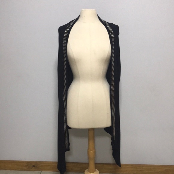 NWT Scandalicious Swarovski crystal rhinestone bling cross rodeo cardigan MEDIUM - Picture 4 of 13